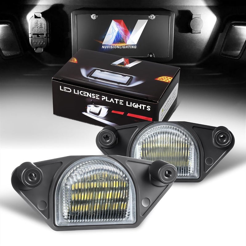 NUVISION LIGHTING Pair of LED License Plate Lights Compatible with 88-99 Chevy GMC C/K 1500 2500 3500/1999 Silverado 1500, NVL-LPL-033 - Image 1